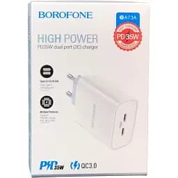 Зарядний пристрій Borofone BA73A Young PD35W Dual port (2 виходи Type-C)