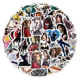 Стикерпак Файнал Фентезі 7 набір наклейок GeekLand Final Fantasy VII 60 штук