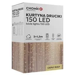 Гирлянда Chomik Штора 150LED теплый белый 3 x 1.5 м (LED8479)