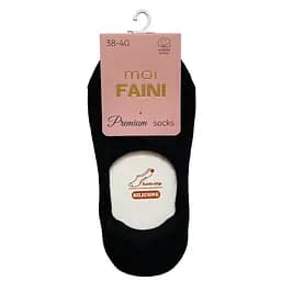 Женские "Следы" с противоскользящим силиконом черные 213011