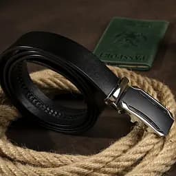 Ремінь шкіряний Vintage чоловічий 115х3,5 см acs0014799 - мініатюра 6