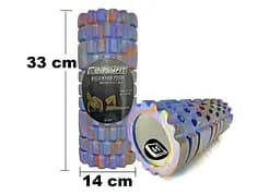 Масажний ролик EasyFit Grid Roller 33 см v.1.1 Multi Синій (EF-2021-BL) - мініатюра 3