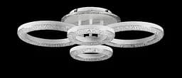 Люстра стельова LED Splendid Ray L2722/2+2, 4 лампи, білий, сучасний стиль, з пультом, димер, 15 см висота, 57 см діаметр
