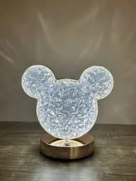 Декоративна LED-лампа Mickey PC-8218 акумуляторна настільна з кришталевим ефектом і сенсорним керуванням 3 режимами світіння - мініатюра 5