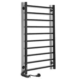 Електрична рушникосушарка Laris Зебра Альфа ЧФЧ10 500x900 Е ліва R3 73207629, Чорний матовий, Ліве, Електронний