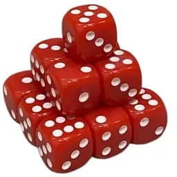 Настільна гра Games 7 Days Кубик D6 з точками (червоний) , 1 шт. (g7dd6dotsred)