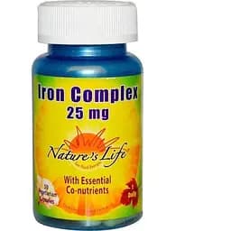 Витаминно-минеральный комплекс Nature's Life с железом 25 мг 50 капсул