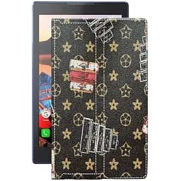 Чехол StatusCASE из экокожи для планшета Lenovo Tab 3 TB3-730X Луи-Витон-коричневый