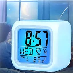 Годинник UFT Clock kub Colour Changing з термометром хамелеон - мініатюра 5