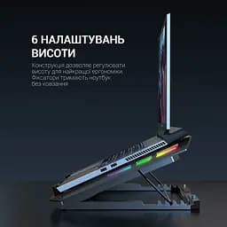 Охолоджувальна підставка для ноутбука GamePro Black (CP740) - мініатюра 5