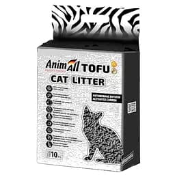 Соевый наполнитель AnimAll Tofu Carbon для кошек с активированным углем 10 литров 4.66 кг
