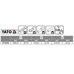 Кліщі для обтискання і зачистки проводів YATO L=180 мм (YT-2256) - мініатюра 4