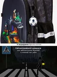 Ортопедичний шкільний рюкзак для хлопчика Game Майнкрафт School Standard 475 гр 17,5 літрів Чорний - мініатюра 6
