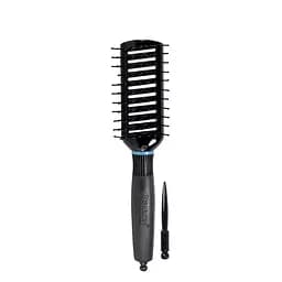 Щітка для волосся пластикова продувна Salon Professional Синя полосочка
