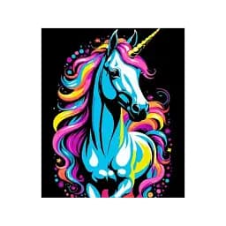 Картина за номерами на чорному фоні Strateg Казковий єдиноріг 30х40 см