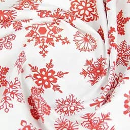 Простирадло Cosas на резинці 80х160 snowflakes, винний (SnowflakesRedWhite_80x160x20) - мініатюра 5