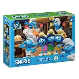 Детский пазл "Вечеринка Смурфов" DoDo Toys 200661, 20х27 см картина, 30 элементов