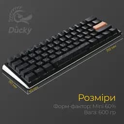 Клавіатура Ducky One 3 Mini Cherry MX Brown RGB Black (DKON2161ST-BUAPXCLAWSC1) UA [125714] - мініатюра 4