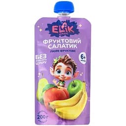 Набор пюре фруктовых Elfik Magic Фруктовый салатик 200 г 6 шт.