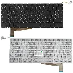 Клавіатура для ноутбука APPLE (MacBook Pro: A1286 (2008)) rus, black, BIG Enter - мініатюра 2