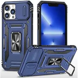 Чохол ударостійкий Epik Camshield Army Ring для Apple iPhone 11 Pro (5.8) Синій/Navy
