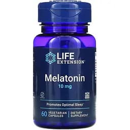 Натуральна добавка Life Extension Melatonin 10 mg, 60 вегакапсул