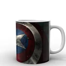 Кухоль GeekLand Captain America щит CA.02.005 330 мл білий