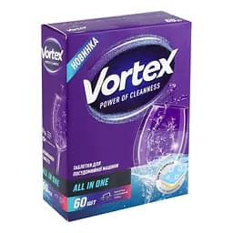 Таблетки для посудомийної машини Vortex All in One 60 шт.  - мініатюра 8