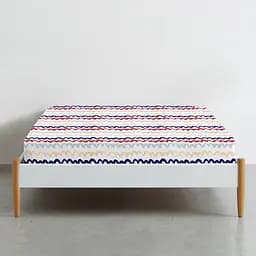 Простирадло Cosas на резинці 100х200 wavy lines, червоний (WavyLinesRedBlue_100x200x20) - мініатюра 2