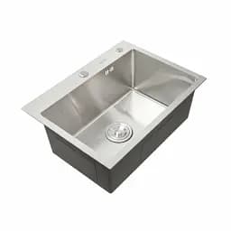 Кухонна мийка Platinum Handmade з нержавіючої сталі 3 мм прямокутна 58x43x22 см (000032263) - мініатюра 4