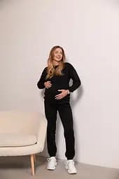 Штани спортивні для вагітних та годуючих демісезон Frankfurt Lullababe розмір XXL Чорний - мініатюра 2