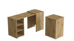 Стол-тумба трансформер Смарт 1/2 Ferrum-decor 750x1450x600 ДСП Дуб Артизан 16 мм (FRD-105079)