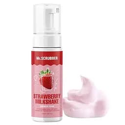 Пінка для душу Mr. Scrubber Strawberry Milkshake парфумована з ароматом полуничного коктейлю 150 мл