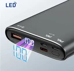 Портативна батарея Power Bank Hoco Q6 Aegis 22.5 W з функцією бездротової зарядки 10000mAh Dark gray - мініатюра 4
