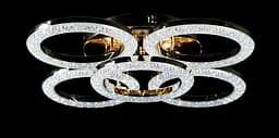 Люстра стельова LED Splendid Ray LT8004/4+1, 144W, золото/білий, сучасний стиль, з пультом - мініатюра 2