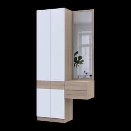 Передпокій Сола Doros 1+2 Дуб Сонома/Білий ДСП / дзеркало 105х40х215 (42005150)