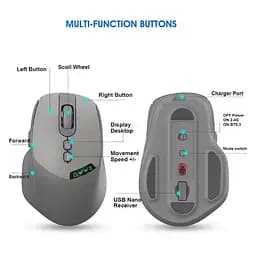 Миша бездротова Silent Click Wireless Gray  - мініатюра 3