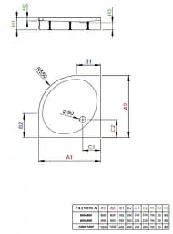 Душовий піддон Radaway Patmos A 90 4S99155-03 - мініатюра 3