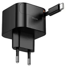 МЗП Hoco C153A Changer With Retractable Cable Type-C PD20W Black - мініатюра 5