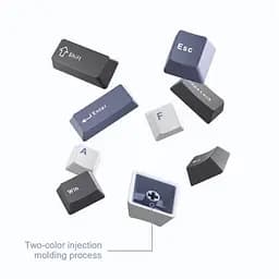 Клавіатура Aula F87 Gasket Greywood switch Hot-Swap 2.4G Wireless/BT White EN/UA (6948391208602) - мініатюра 4