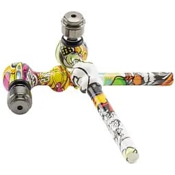 Скляна люлька Hemp Print (BB17018)