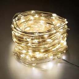 Лед гирлянда роса 200 LED copper, светодиодная нить - новогодняя гирлянда на елку 20 м Теплый Белый (ST)
