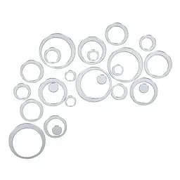 Дзеркальний декор Wall Sticker SW-00002523 акриловий самоклеючий 24 шт. срібло