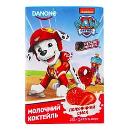 Коктейль молочний Danone ДанКолекція полуниця 2.5% 212 г - мініатюра 2