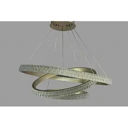 Підвісна люстра LED у зал Linisoln 1956 металевий Champagne Metallic LED-стрічка 80*60*40 см 140 Вт - мініатюра 4