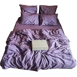 Комплект постільної білизни Lelit Полуторний 150х215 см сатин страйп SS-3020/2 фіолетовий (le2000000250007)