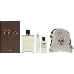 Набір Hermes Terre d'Hermes туалетна вода 100 мл, туалетна вода 15 мл, гель для душу 40 мл + косметичка