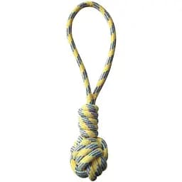 Игрушка для собак Croci Pastel Груша с ручкой канат хлопчатобумажный желтая 40 см