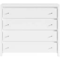 Комод в спальню ВМК (БРВ) Крістіна KOM4S Білий/Білий глянець (BRW-1491)