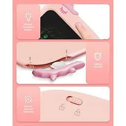 Дитячий LCD планшет для малювання Urmywo Єдиноріг 10” Multicolor рожевий (К1009pink) - мініатюра 2